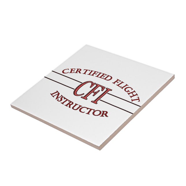 LOGOTYP RED CSF AUKTORISERAD FLIGHT INSTRUKTOR KAKELPLATTA (Sidan)