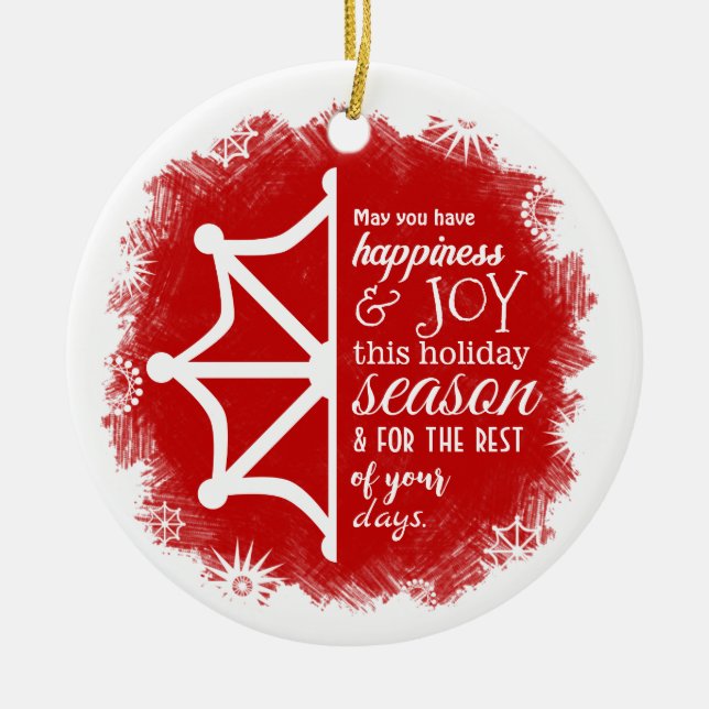 Logotyp Red Snowflake jul Ornament (Framsidan)