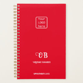 Logotyp Red & White Monogram Business Planner 2023