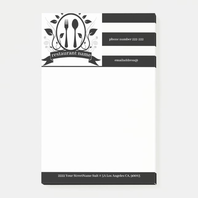 Logotyp Restaurang Post-it Block (Framsida)