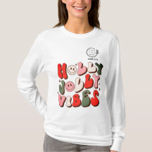 Logotyp Retro jul Holly Jolly Vibes Helgdagar