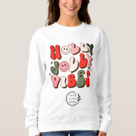 Logotyp Retro jul Holly Jolly Vibes Helgdagar T Shirt