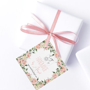 Logotyp Ro Blommigt Handmade Craft Business Promo Gåvor Etiketter