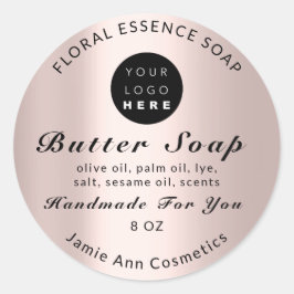 Logotyp Ro som hanteras med hjälp av Butter Soap C Runt Klistermärke