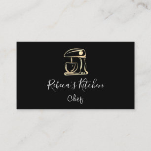 Logotyp Robot Mixer Chef Black Guld  Visitkort