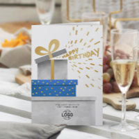 Logotyp Roligt Gifts Grått Boxes Grattis på födels