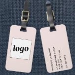 Logotyp  Rosa Business Bagagebricka<br><div class="desc">Enkel logotyp för ditt företag. Byt ut logotypen och informationen mot din egen och anpassa bakgrunden till färg i designen verktyg. Perfekt för att vara en marknadsföringspost till ge för kunder,  kunder och anställda,  samt för affärsresor och affärsutställningar.</div>