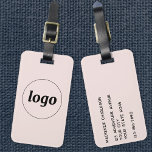 Logotyp  Rosa Business Bagagebricka<br><div class="desc">Enkel logotyp för ditt företag. Byt ut logotypen och informationen mot din egen och anpassa bakgrunden till färg i designen verktyg. Perfekt för att vara en marknadsföringspost till ge för kunder,  kunder och anställda,  samt för affärsresor och affärsutställningar.</div>