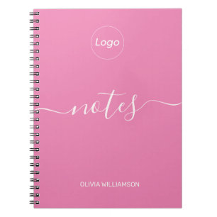 Logotyp Rosa Professionell Business Anteckningsbok