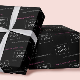 Logotyp Rosa webbplats Business Company Packaging Presentpapper