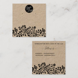 Logotyp Rustic Large Möhippa Earrings Visning Card Fyrkantigt Visitkort