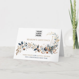 Logotyp Säsongsönskningar Jul Blommiga Ornament Helgkort