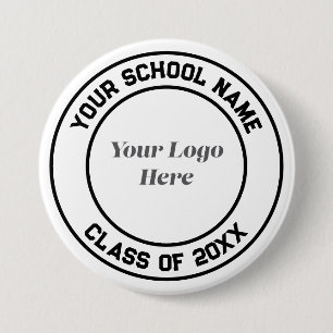 Logotyp School Namn Senior Grad Party Favor Keepsa Knapp