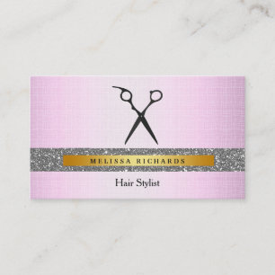 Logotyp Sequin för modern Hairstylist Sissors Visitkort
