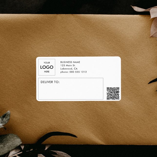 Logotyp Shipping Business Professionell QR-kod Fraktsedel (Skapare uppladdad)