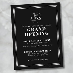 Logotyp Simple Business Grand Open Vykort