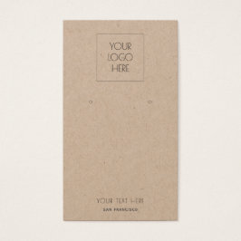 Logotyp Simple Jewelry Earring Kraft Visning Card Visitkort