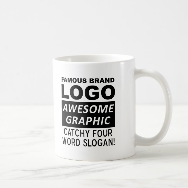 Logotyp Slogan Funny Mug Kaffemugg (Höger)
