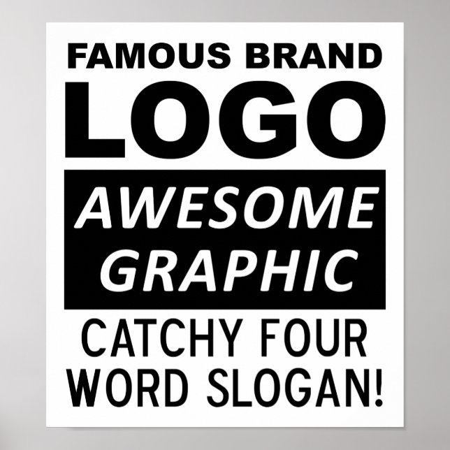 Logotyp Slogan Funny Poster (Framsidan)