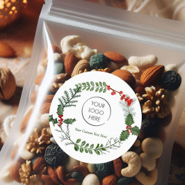 Logotyp Small Business Marknadsföring Glad helg Runt Klistermärke