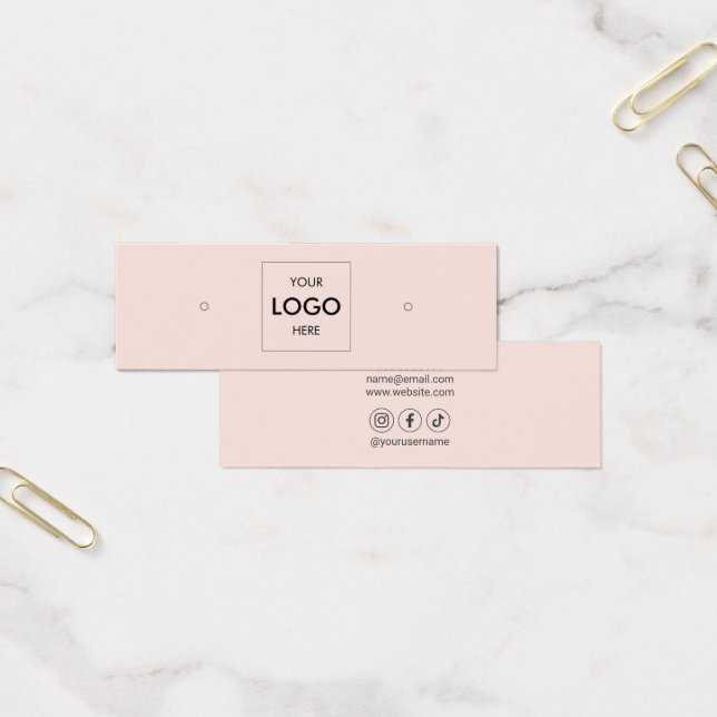 Logotyp Social Media Earring Visning Litet Visitkort (Kontor)