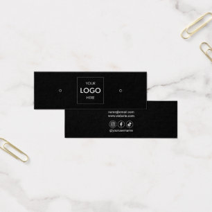 Logotyp Social Media Earring Visning Litet Visitkort