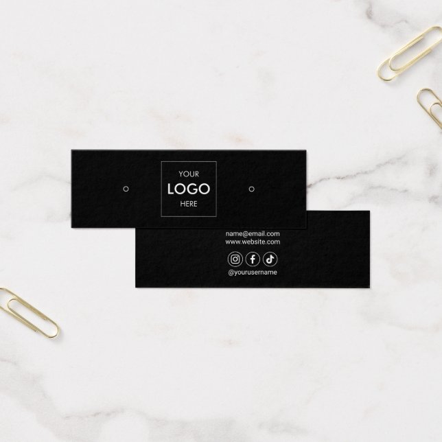 Logotyp Social Media Earring Visning Litet Visitkort (Kontor)