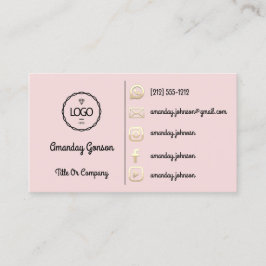 Logotyp Social Media Guld QR-kod Guld Powder Visitkort