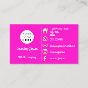 Logotyp Social Media Guld QR-kod Rosa Guld Visitkort