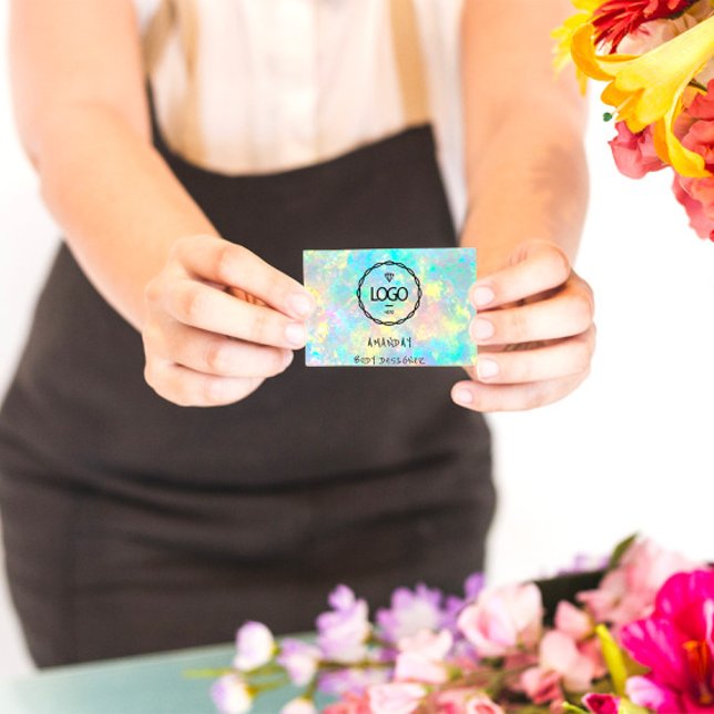 Logotyp Social Media Logotyp QR-kod Holografisk Visitkort (Skapare uppladdad)