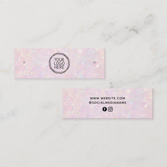 Logotyp Social Media Stud Earrings Visning Card (Fram/baksida)