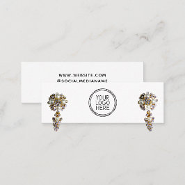 Logotyp Social Media Stud Earrings Visning Card