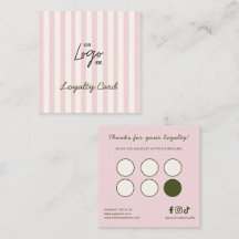 Logotyp Söt Rosa & Elfenbensfärgade Ränder Bageri