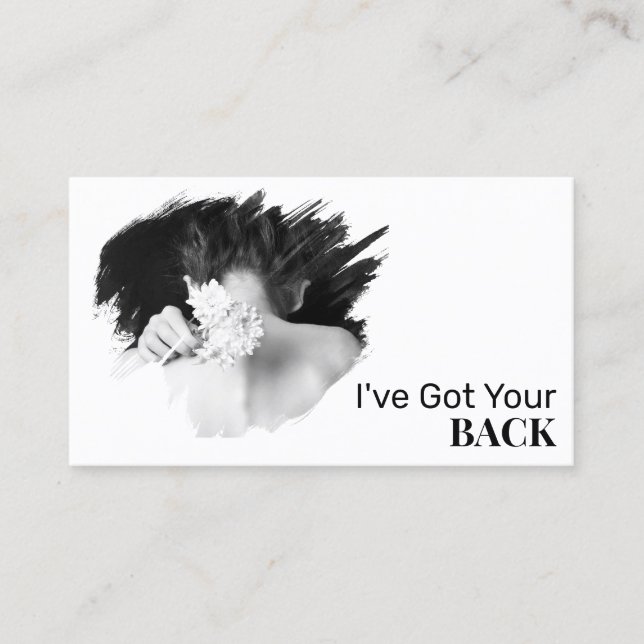 *~* Logotyp Spa QR Chiropractor Chiropraktic Photo Visitkort (Framsida)