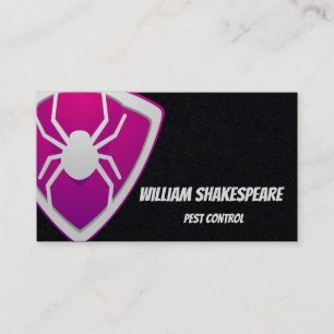 Logotyp Spider Shield Pest Protection Visitkort