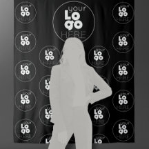 Logotyp Steg och Upprepa Svart Fotobås Bakgrund