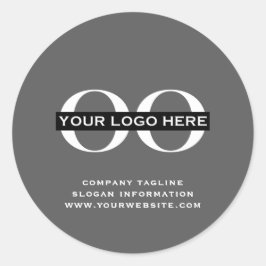 Logotyp Stickers for Business Runt Klistermärke