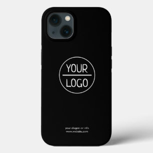 Logotyp svart Minimalistisk iphone case för före