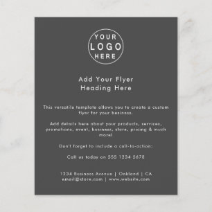 Logotyp Svart, minimalistisk reklamflygare Flygblad
