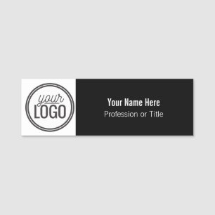 Logotyp Svartvitt enkelt Professionell Namn Namnbricka
