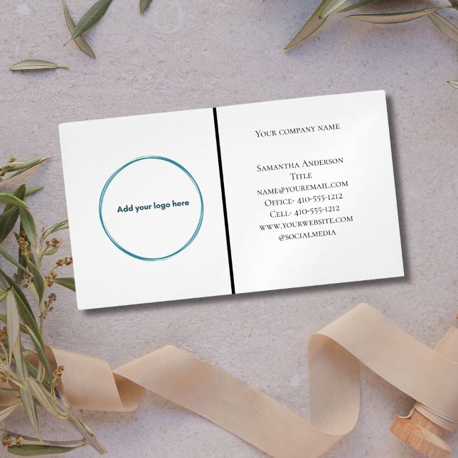 Logotyp Svartvitt Minimalistisk Professionell Magnetiska Visitkort (Logo Business Card Minimalist Black White, Business Card Magnet with Logo)