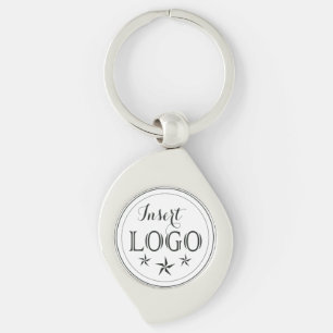 Logotyp Swirl Keychain for Business Promotion Silverfärgad Nyckelring