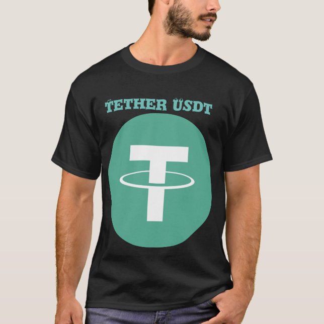 Logotyp T-Shirt för tether USDT Cryptocurrency - I (Framsida)