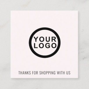 Logotyp Tack Modern Square-Affärskortet Fyrkantigt Visitkort