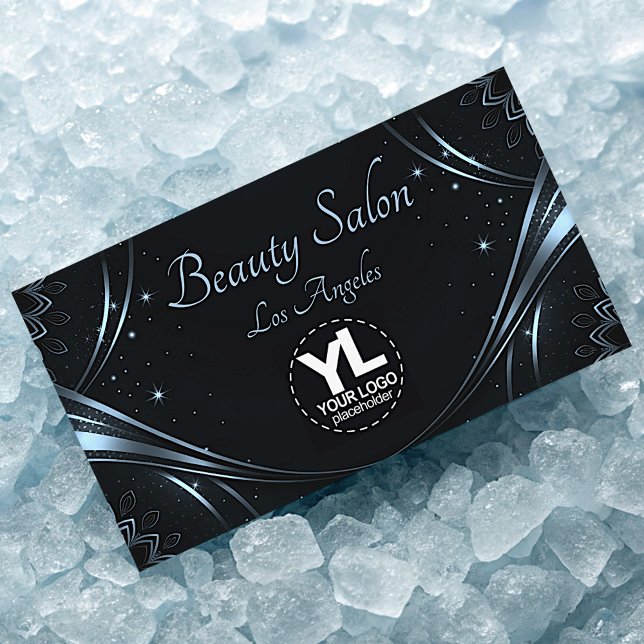 Logotyp Template Blue Mandala Luxury Flourish Star Visitkort (Skapare uppladdad)