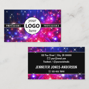 Logotyp Template Galaxy Stars Magic Energetic Gnis Visitkort
