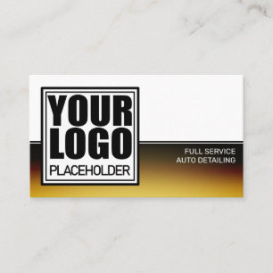 Logotyp Template Golden Chrome Visitkort