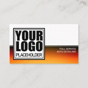 Logotyp Template Hett Fire Orange Färg övertonin Visitkort