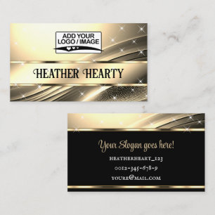 Logotyp Template Luxury Chic Deluxe Liquie Light G Visitkort
