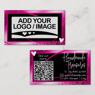 Logotyp Template Snyggt Coola Girly Rosa Ram Heart Visitkort